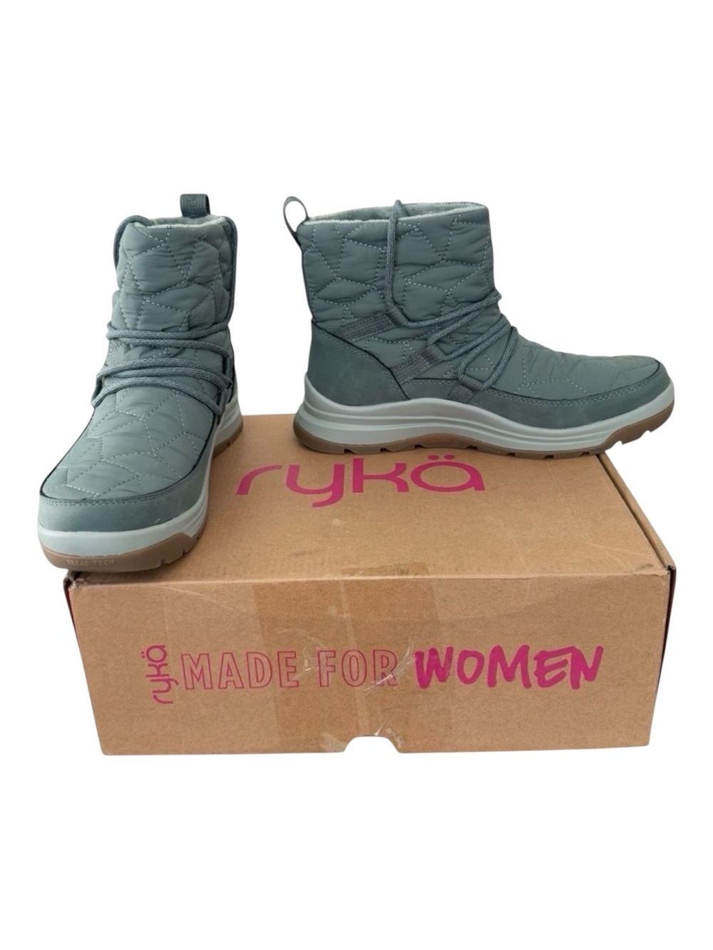 Ryka Highlight Women's Winter Boots Forest Green Mid Ankle Snow Boot 7.5 NEW